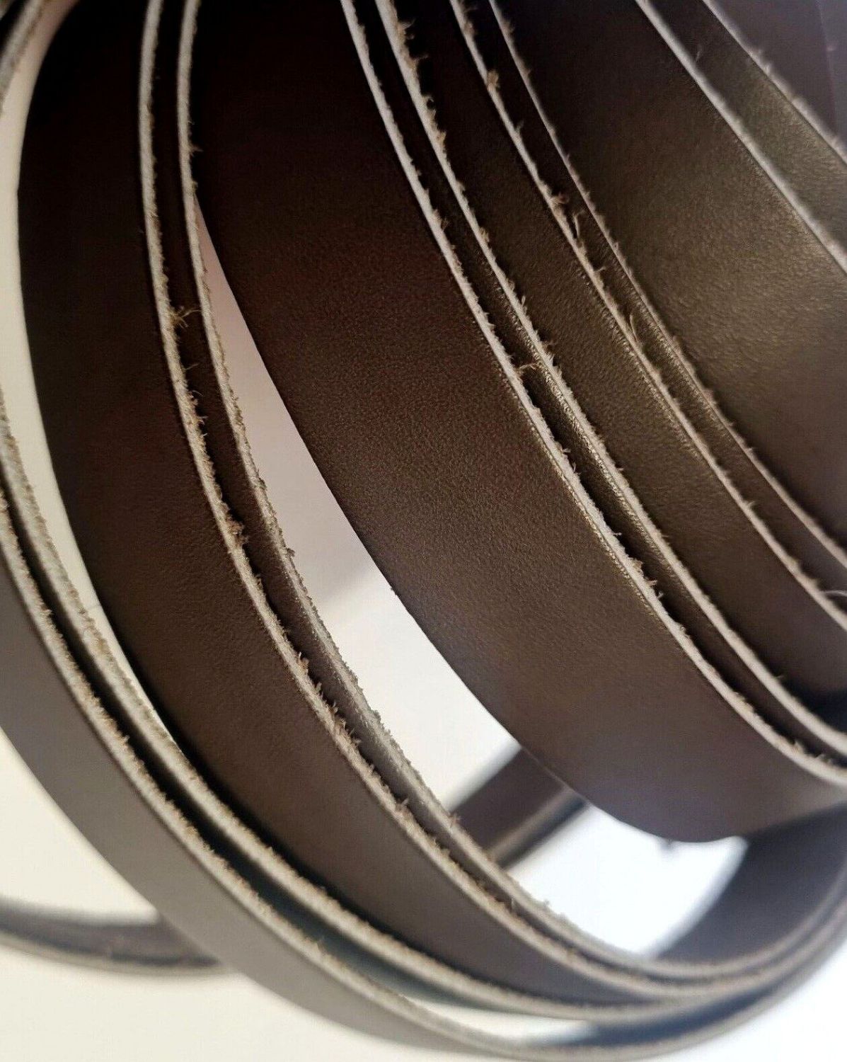 Pack of 10 Leather Straps/Collars/Choker Blanks with Holes 24 x 1 (Dark Brown)